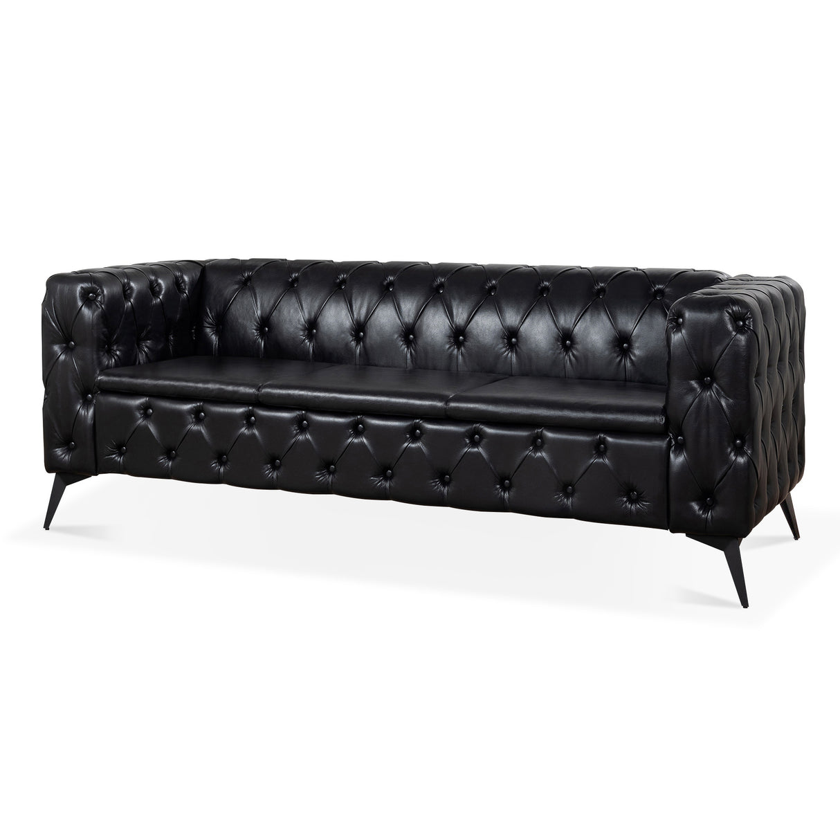 84.06 Inch Width Traditional Square Arm removable cushion 3 seater Sofa - W68041369 - image - 6