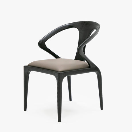 Vig Furniture Modrest Campbell - Mid-Century Modern Grey & Black Ash Dining Chair
