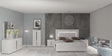 Carrara 5 Piece Eastern King Bedroom Set W-Light In White - Carrara-Ek-5Set | ESF
