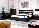 Vig Furniture Nova Domus Cartier Modern Black & Rosegold Dresser