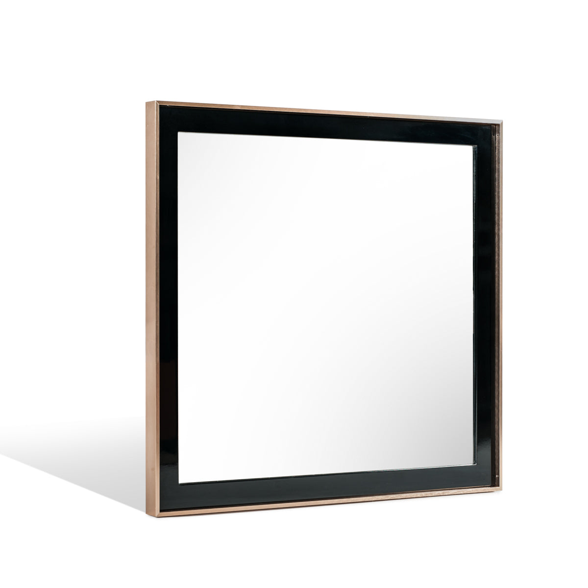 Vig Furniture Nova Domus Cartier Modern Black & Rosegold Mirror