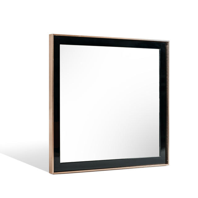 Vig Furniture Nova Domus Cartier Modern Black & Rosegold Mirror
