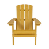 Charlestown All-Weather Adirondack Chair in Yellow Faux Wood - Home Elegance USA