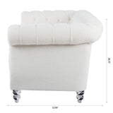 84.65" Rolled Arm Chesterfield 3 Seater Sofa | Home Elegance USA