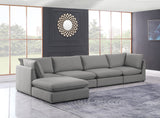 Mackenzie - Modular Sectional 5 Piece - Gray - Fabric - Home Elegance USA