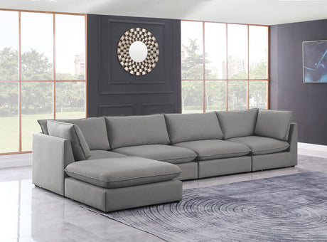 Mackenzie - Modular Sectional 5 Piece - Gray - Fabric - Home Elegance USA