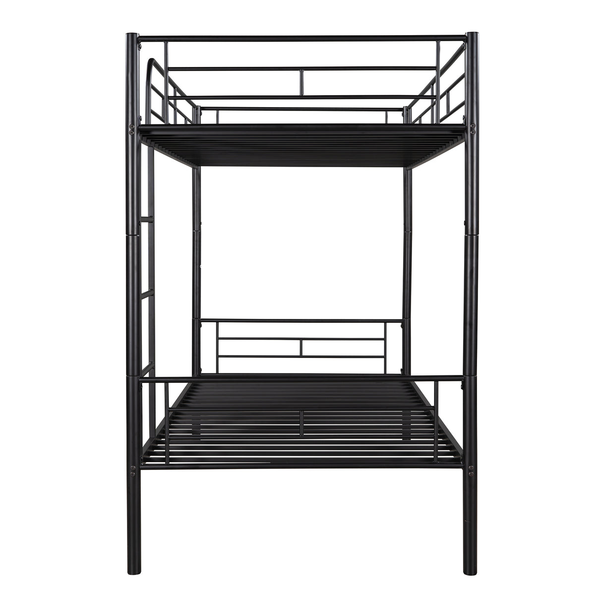 Twin Over Twin Metal Bunk Bed (Black) ( old sku: MF189201BAA ) - Home Elegance USA