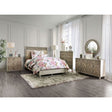 Jakarta - 5 Piece Queen Bedroom Set With Night Stand - Antique White / Beige