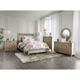 Jakarta - 5 Piece Queen Bedroom Set With Night Stand - Antique White / Beige - Home Elegance USA