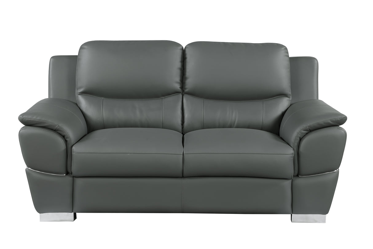 Genuine Leather Loveseat Home Elegance USA