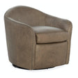 Roper Swivel Club Chair Big Top Dark Taupe Leather – Hooker Furniture