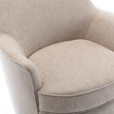 Richfield Oatmeal Wood Base Swivel Chair - Home Elegance USA