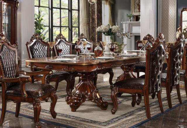ACME Picardy Dining Table, Cherry Oak 68220 - Home Elegance USA