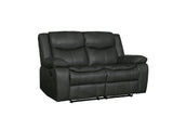 Global United Transitional Leather-Air Reclining Loveseat Home Elegance USA