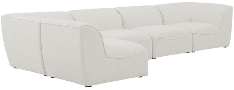 Miramar - Modular Sectional 5 Piece - Cream - Home Elegance USA