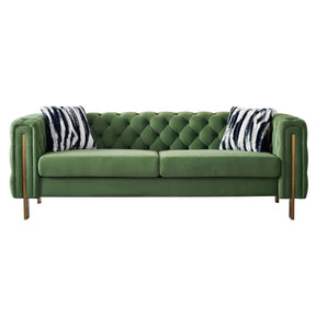 Modern velvet sofa MINT GREEN color