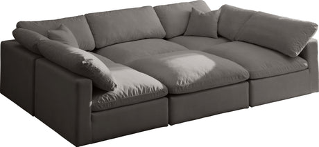 Plush - Cloud Modular Sectional 6 Piece - Grey - Modern & Contemporary - Home Elegance USA