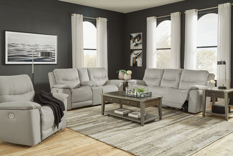 Next-gen Gaucho - Fossil - 3 Pc. - Power Reclining Sofa, Loveseat, Recliner - Home Elegance USA