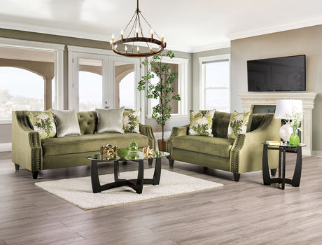 Kaye - Sofa & Loveseat - Green - Home Elegance USA