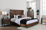 Fulton - 5 Piece Queen Bedroom Set With 2Ns - Dark Oak / Dark Walnut - Home Elegance USA