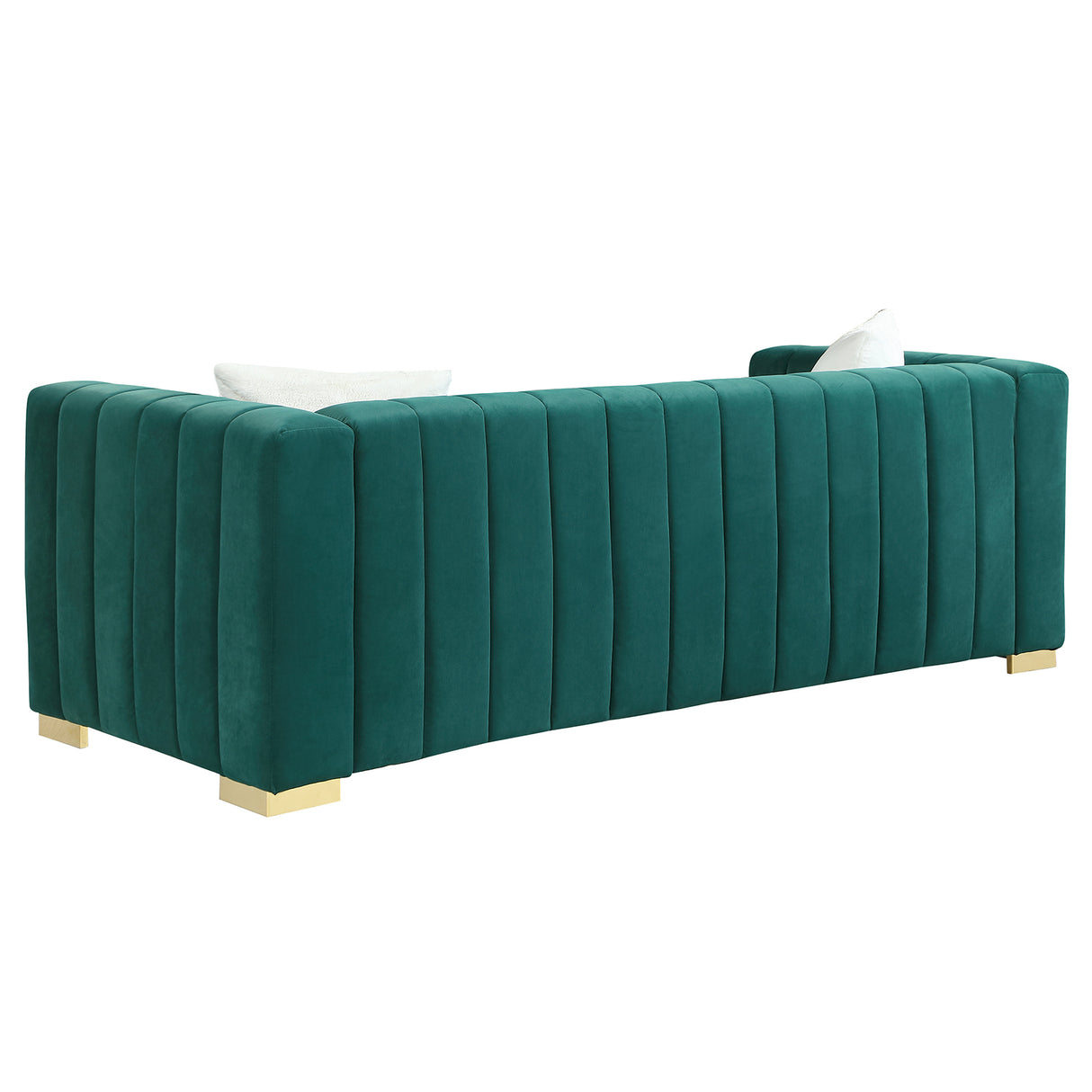 A modern channel sofa take on a traditional Chesterfield,Dark Green color,3 Seater - W1099S00034 - image - 14