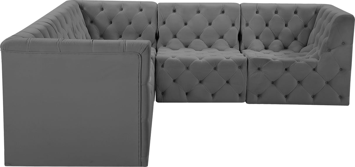 Tuft - Modular Sectional 5 Piece - Gray - Home Elegance USA