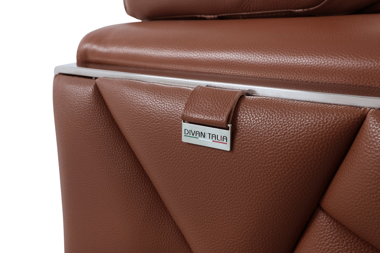 Global United Top Grain Italian Leather  Chair - Home Elegance USA