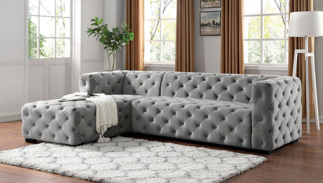 Zenaide - Sectional - Pearl Silver - Home Elegance USA