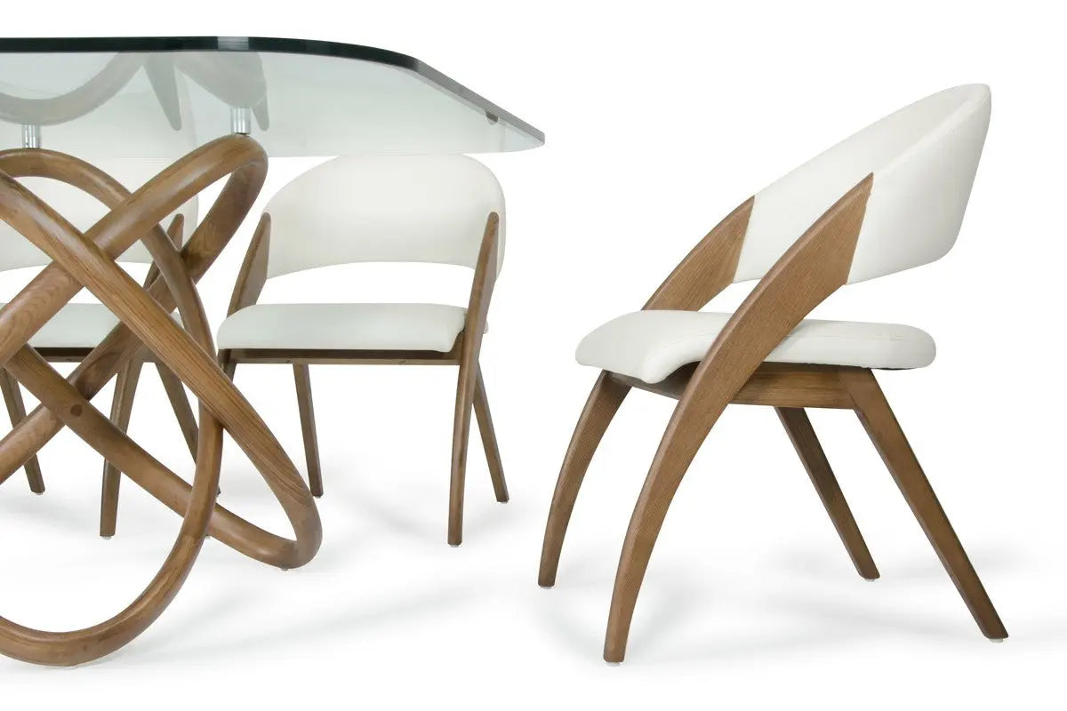 Vig Furniture - Modrest Mason & Lucas Modern Walnut Dining Table Set - Vgcsmason-Set