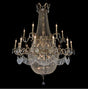 Summer Palace 30-Light Chandelier in Clear Glass & Antique Brass – Aico Furniture