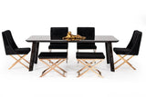 Vig Furniture - Modrest Chadwick Modern Ebony & Rosegold Dining Table - Vghb297T3-Ebn