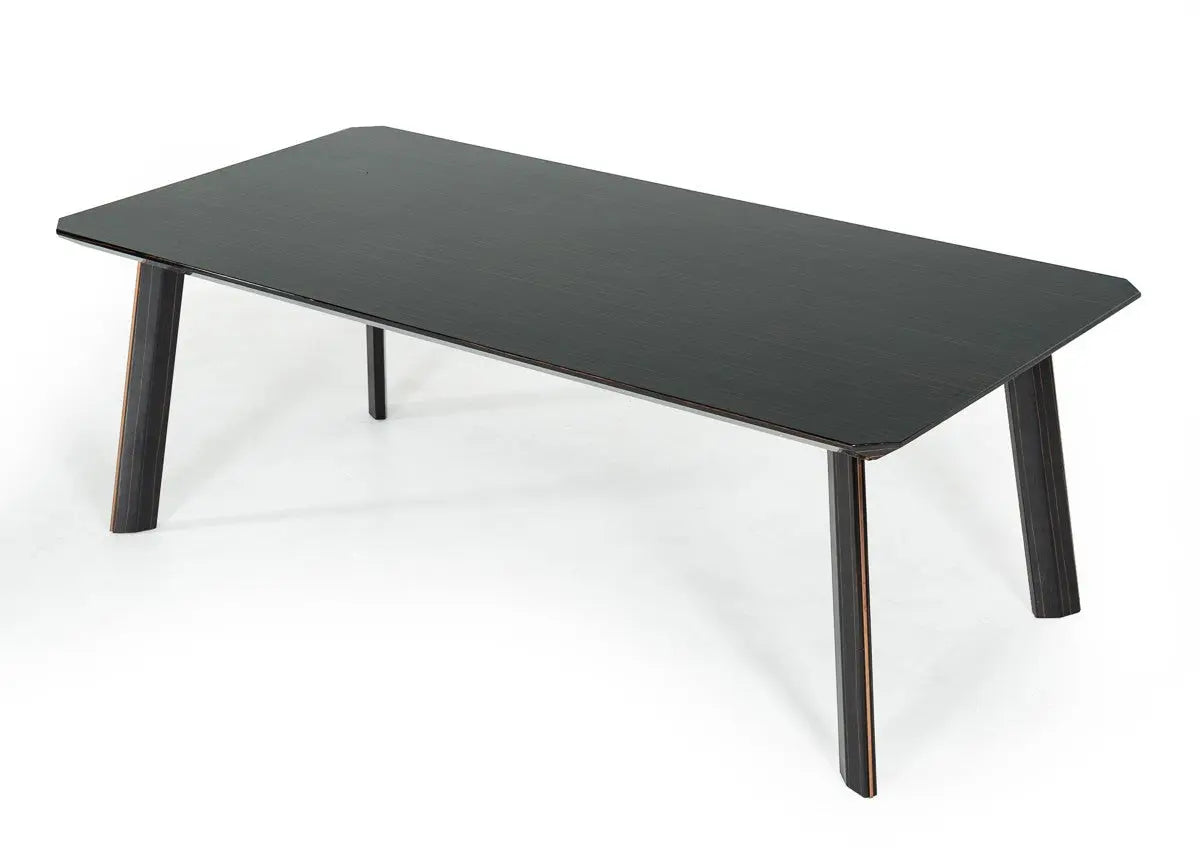 Vig Furniture - Modrest Chadwick Modern Ebony & Rosegold Dining Table - Vghb297T3-Ebn