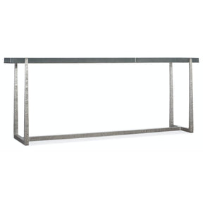 Chapman Mixed Media Console Table Gray Faux Shagreen – Hooker Furniture