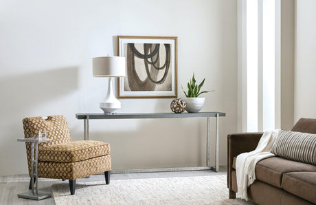 Chapman Mixed Media Console Table Gray Faux Shagreen – Hooker Furniture