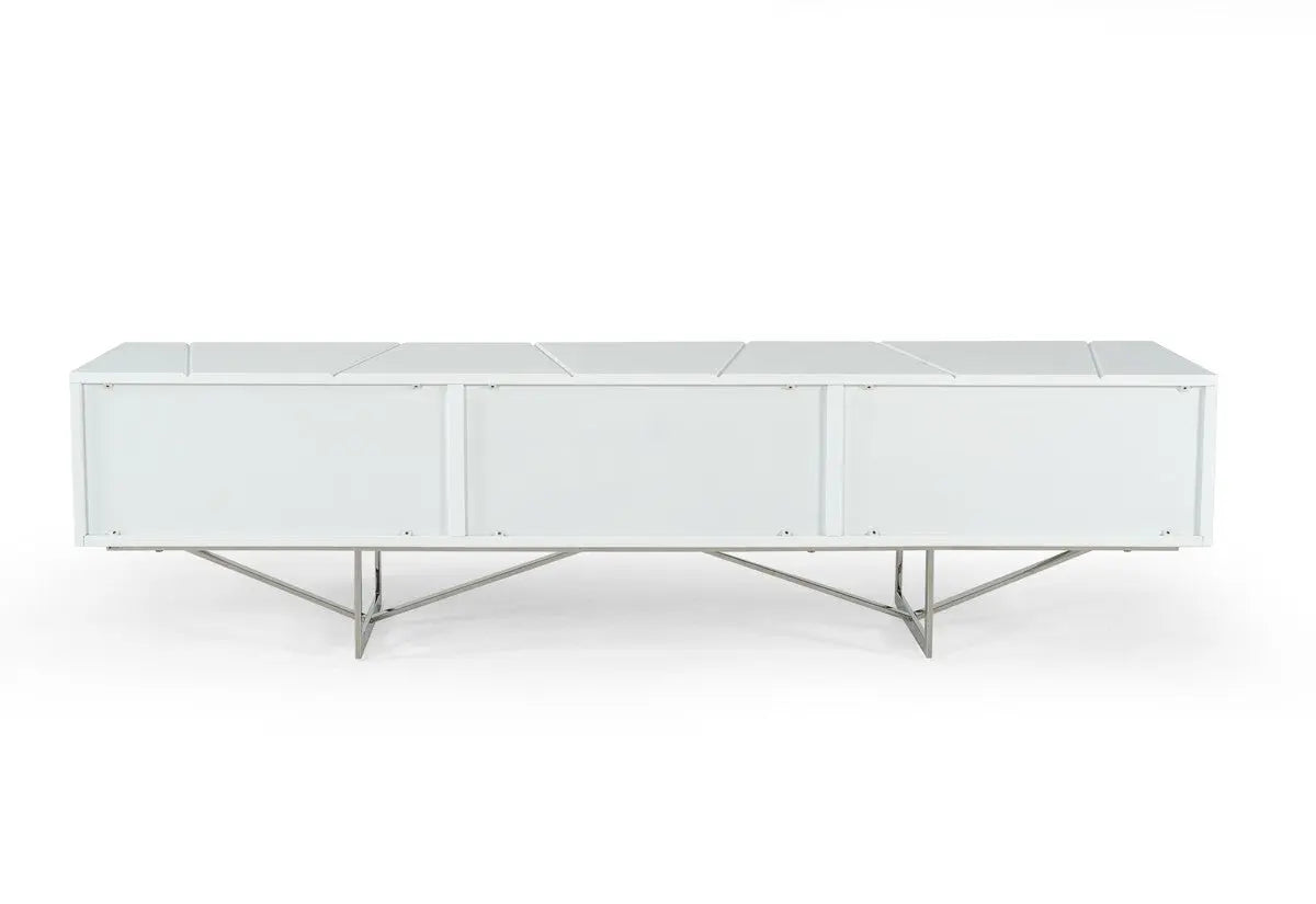 Vig Furniture - Modrest Chrysler Modern White Tv Stand - Vgvctv8978-Wht