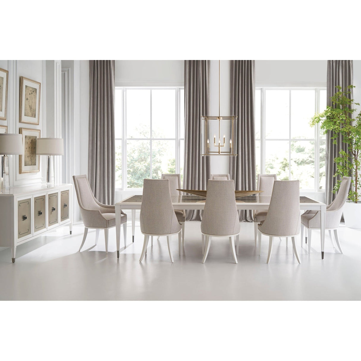 Caracole Classic Lattice Gather Dining Table - Home Elegance USA