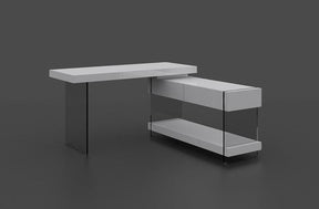 Cloud Modern Desk In White Gloss - 179921 | J&M