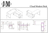 J&M Furniture - Cloud Modern Desk In White Gloss - 179921