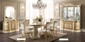 Aida 10-Piece Dining Room Set with China Cabinet in Ivory - Aida-Dt-10Set | ESF