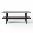 Vig Furniture Modrest Conley - Mid-Century Modern Grey Glass + Black Ash Coffee Table