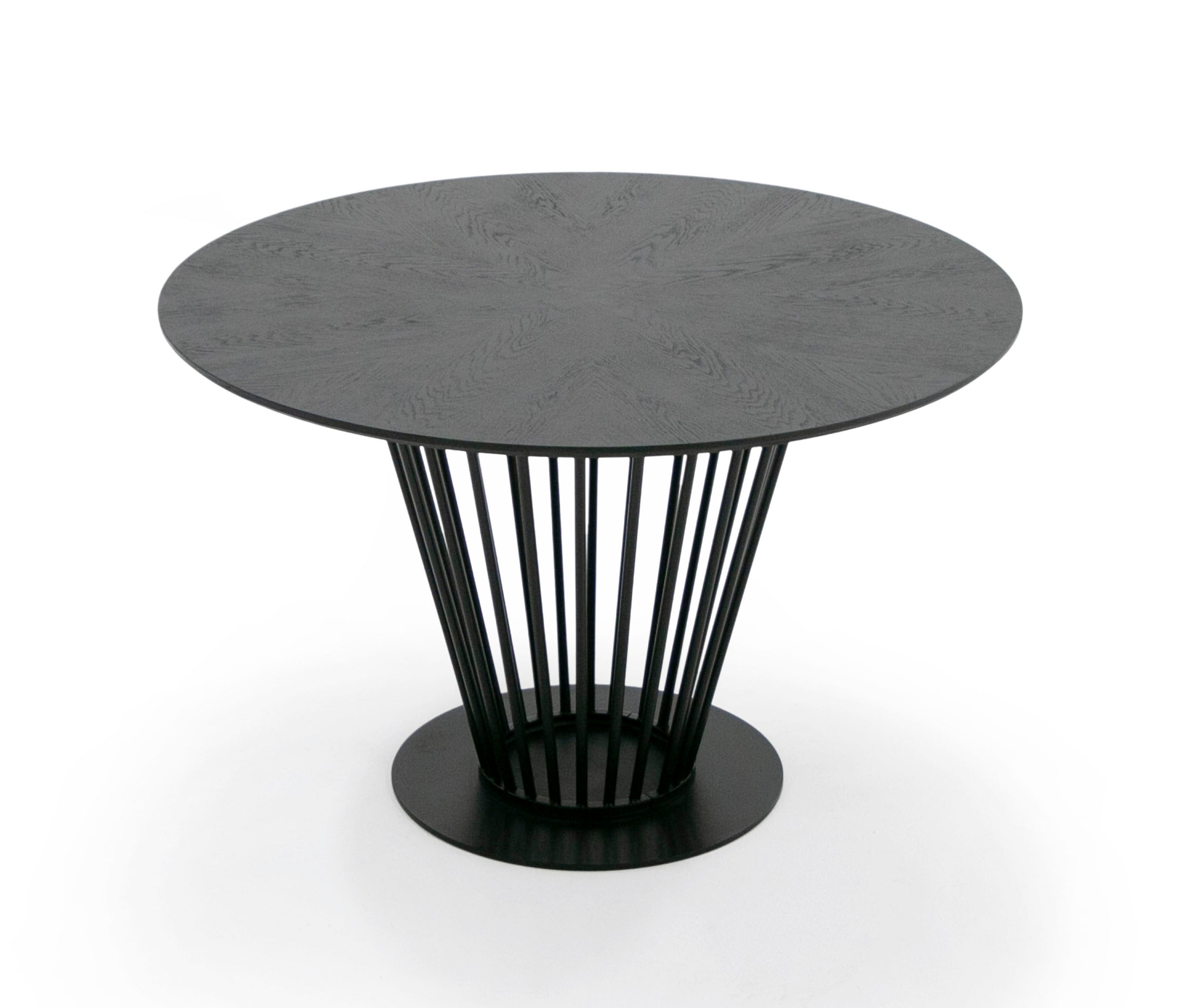 Modrest Conroy Modern Black Round Dining Table - Thumbnail 4