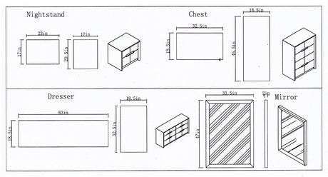 Copenhagen 3 Piece Queen Bedroom Set - 18777-Q-3Set | J&M