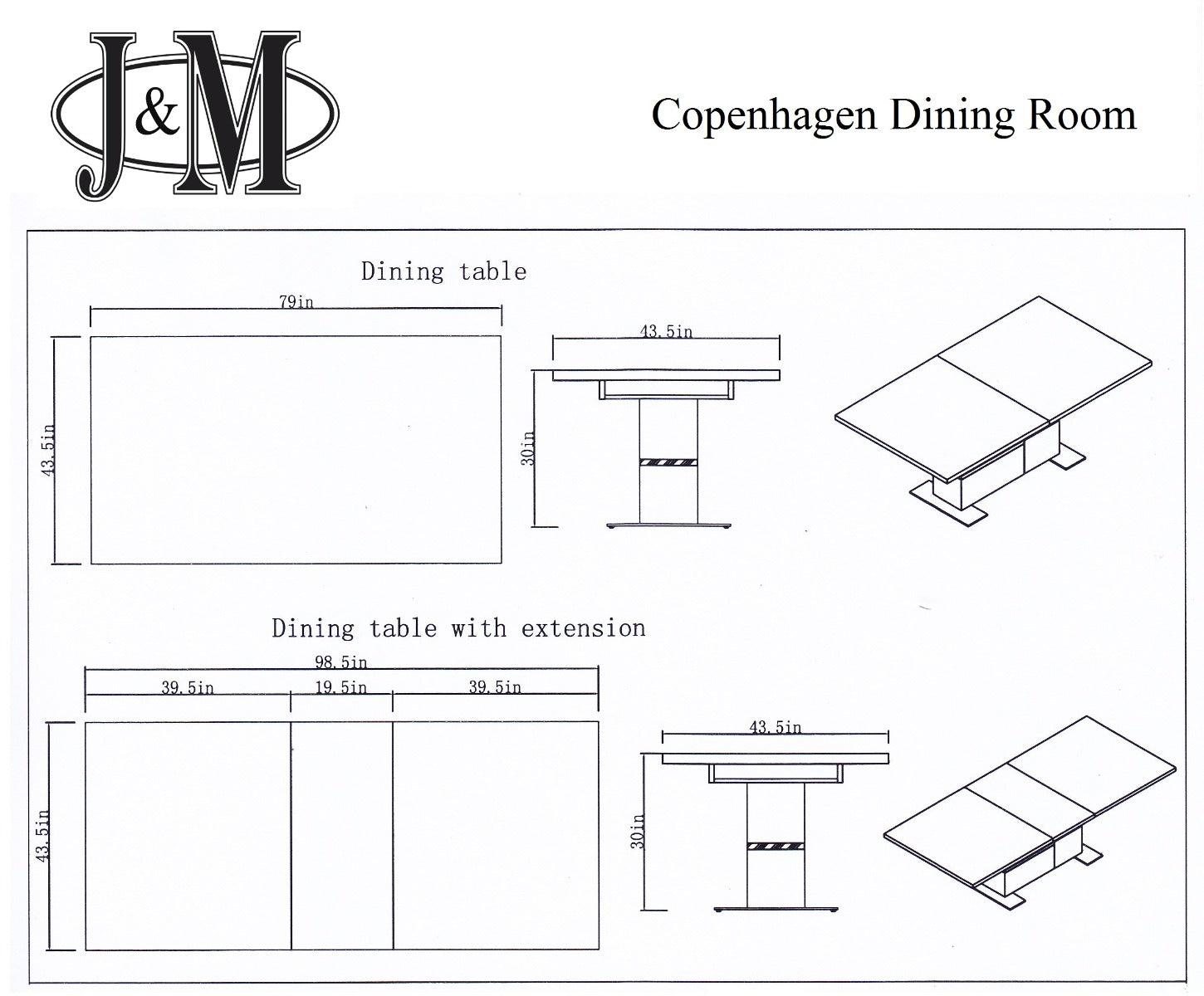 J&M Furniture - Copenhagen Dining Table - 17778-Dt