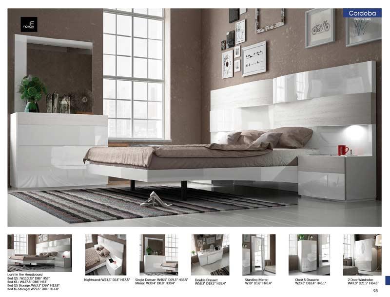 Esf Furniture - Cordoba 3 Piece Queen Storage Bedroom Set - Cordobabedstorageqs-3Set