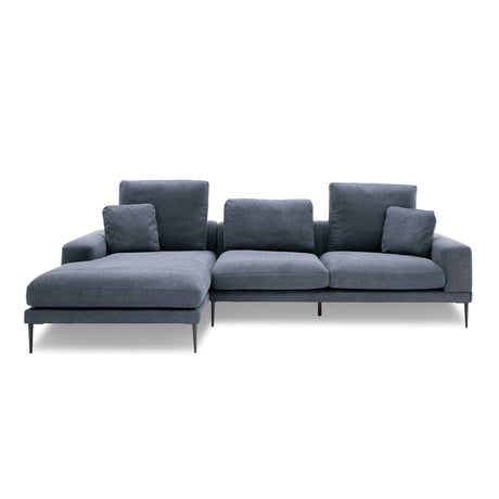 Vig Furniture Divani Casa Corwith - Modern Blue Fabric Left Facing Sectional
