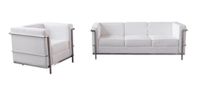 Cour 2 Piece Living Room Set In White - 176551-2Set | J&M