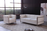 Cour Italian Leather Sofa In White - 176551 - S - W | J&M | Home Elegance USA