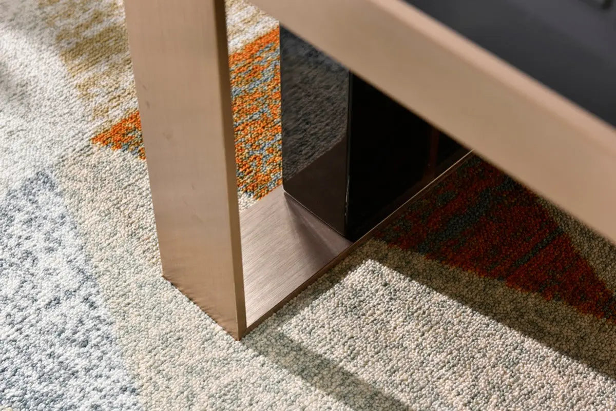 Vig Furniture - Nova Domus Cartier Modern Coffee Table In Black & Rosegold - Vgvcct-A002