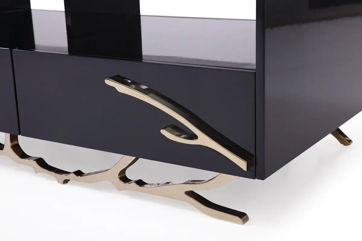 Vig Furniture - Modrest Legend Modern Black & Gold Coffee Table - Vgvcct8111-Blk