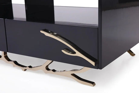 Modrest Legend Modern Black & Gold Coffee Table Vgvcct8111-Blk